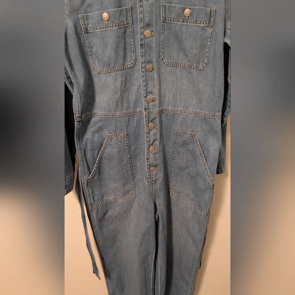 Madewell Denim Jumpsuit with Belt - Picture 5 of 5